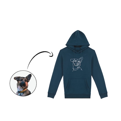 Custom Embroidered Line Art Hoodie